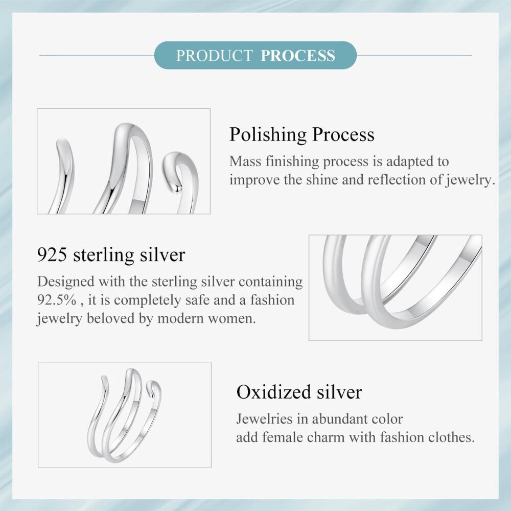 Multi-Layer Leaf Adjustable Ring In 925 Sterling … - image 7